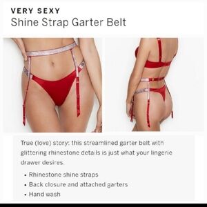 Victoria's secret very sexy shine strap garter belt MEDIUM/LARGE